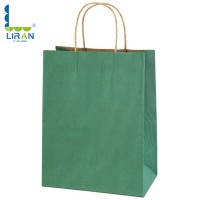 Custom Twist Handle Printed Shopping Brown Recyclable Kraft Paper Bag