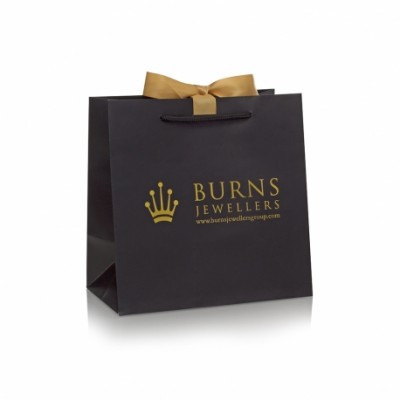 Custom Your Brand  Luxury  Black Kraft Paper Packaging Bags With Gold Foil