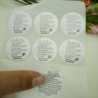 custom 3layer double side self adhesive fabricl sticker label